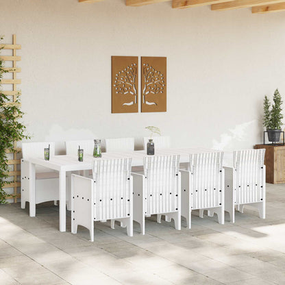 Garden Dining Set 9 pcs Light Grey Polypropylene