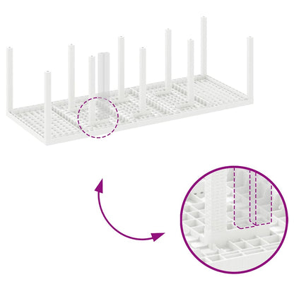Garden Dining Set 9 pcs Light Grey Polypropylene