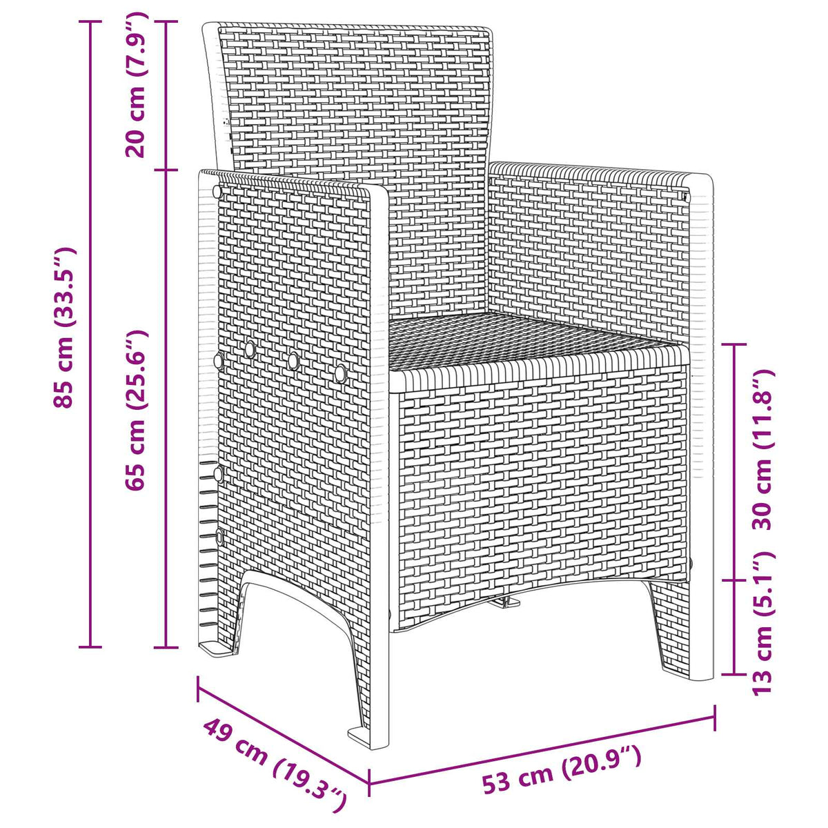 Garden Dining Set 11 pcs Brown Rattan