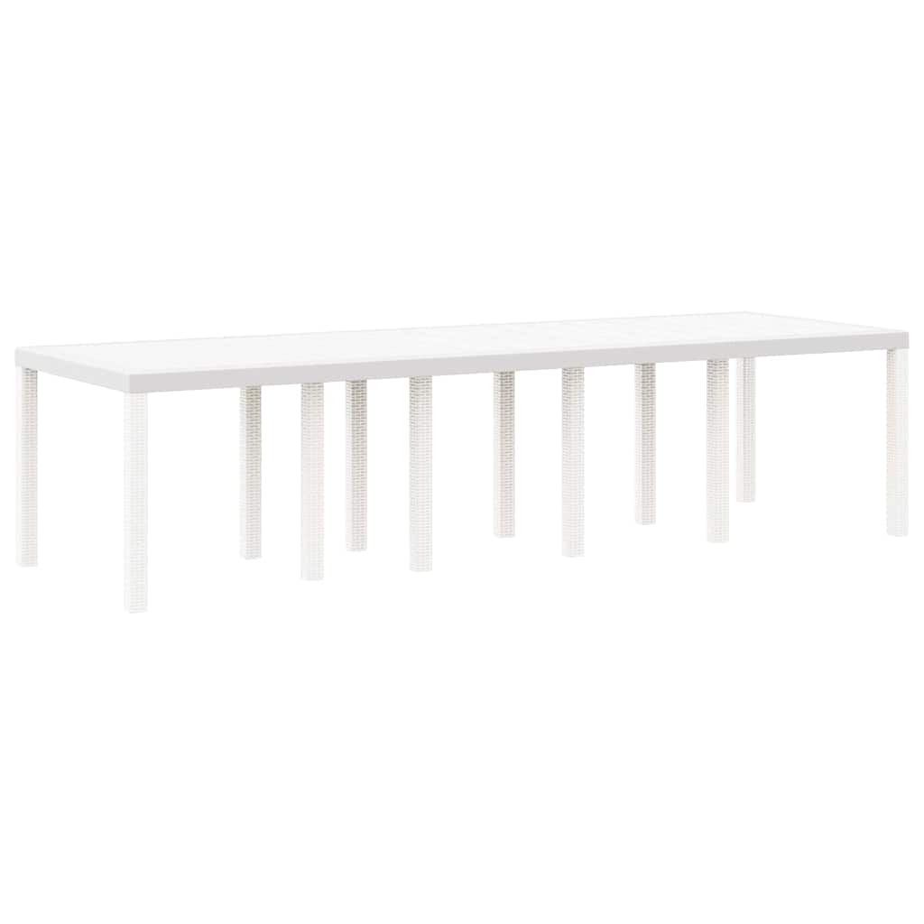 Garden Dining Set 11 pcs White and Light grey