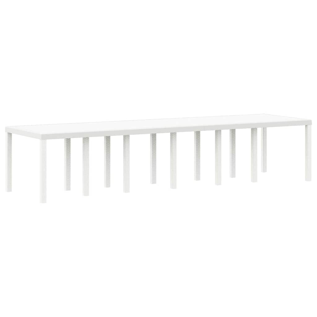 Garden Dining Set 13 pcs White Polt rattan