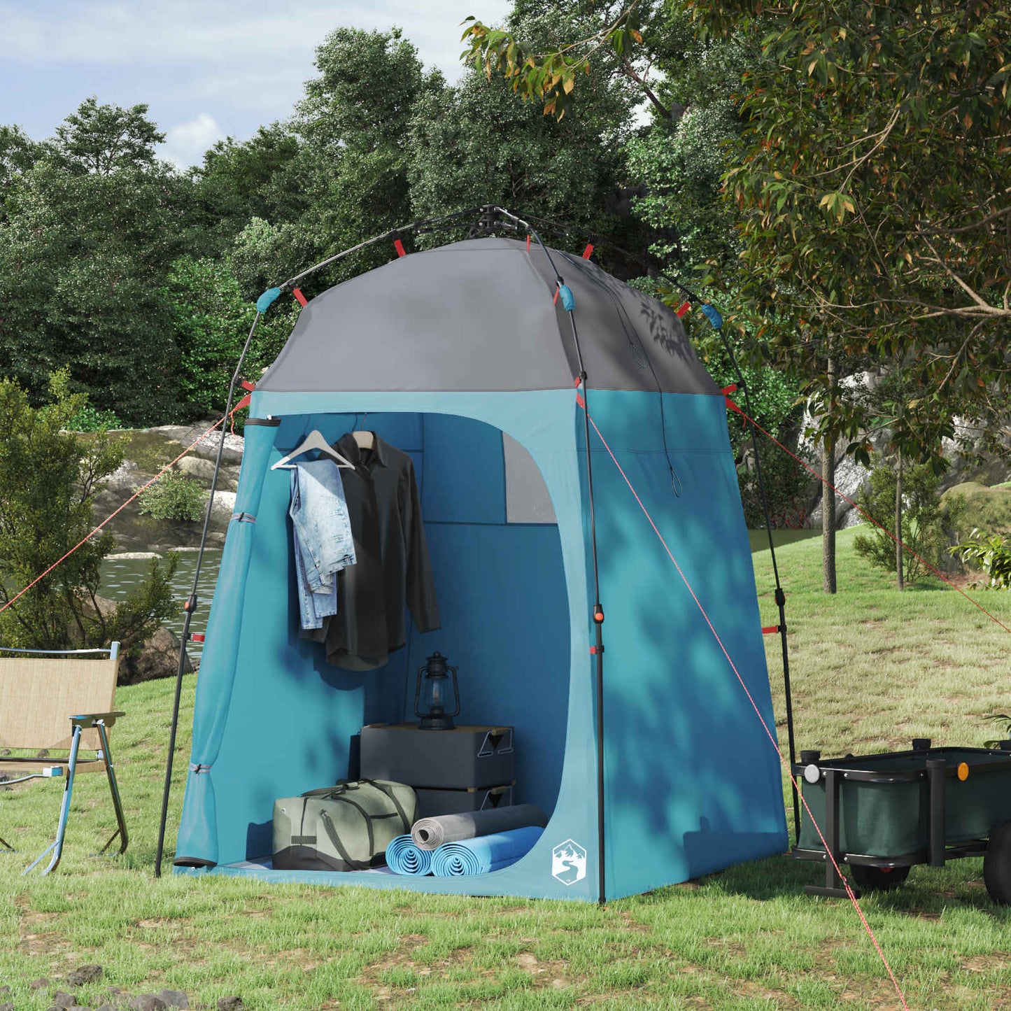 Instant Tent 2-Person Quick-Release Blue 160 x 160 x 227 cm