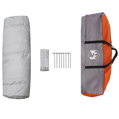 Instant Tent 2-Person Quick-Release with Roof Grey and Orange