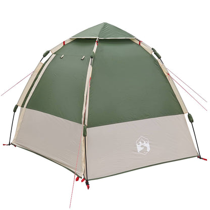 Instant Tent with Rainfly 4-Person Quick-Release Green