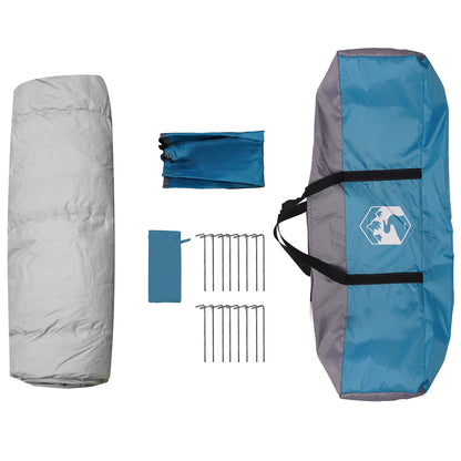 Instant Tent with Rainfly 4-Person Quick-Release with Roof Blue