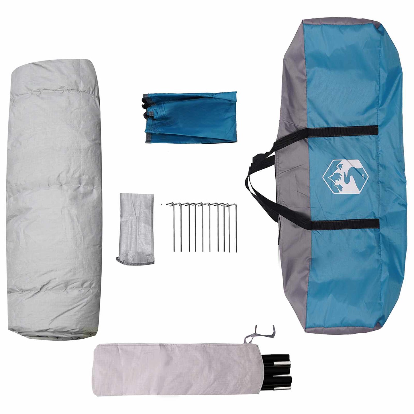 Instant Tent with Rainfly 3-Person Quick-Release with Roof Blue