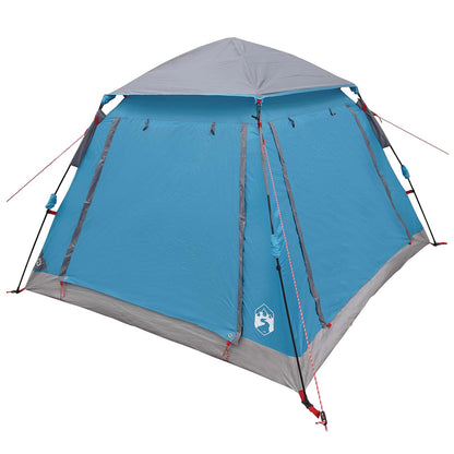 Instant Tent with Rainfly 3-Person Quick-Release with Roof Blue