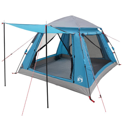 Instant Tent with Rainfly 3-Person Quick-Release with Roof Blue