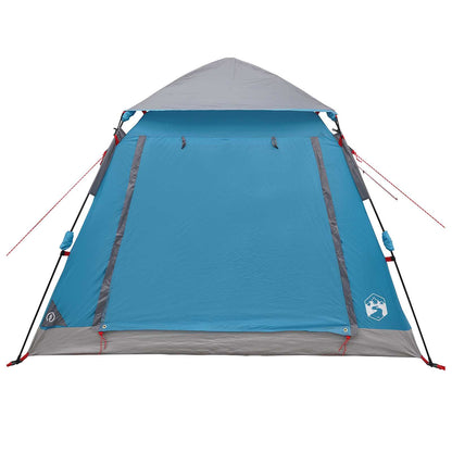 Instant Tent with Rainfly 3-Person Quick-Release with Roof Blue