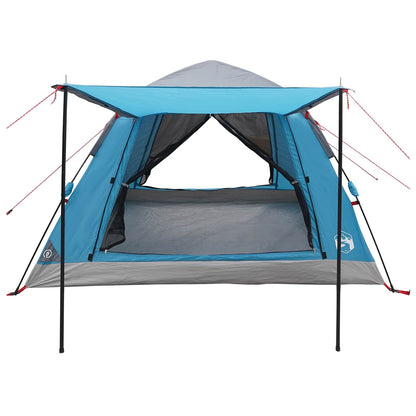 Instant Tent with Rainfly 3-Person Quick-Release with Roof Blue
