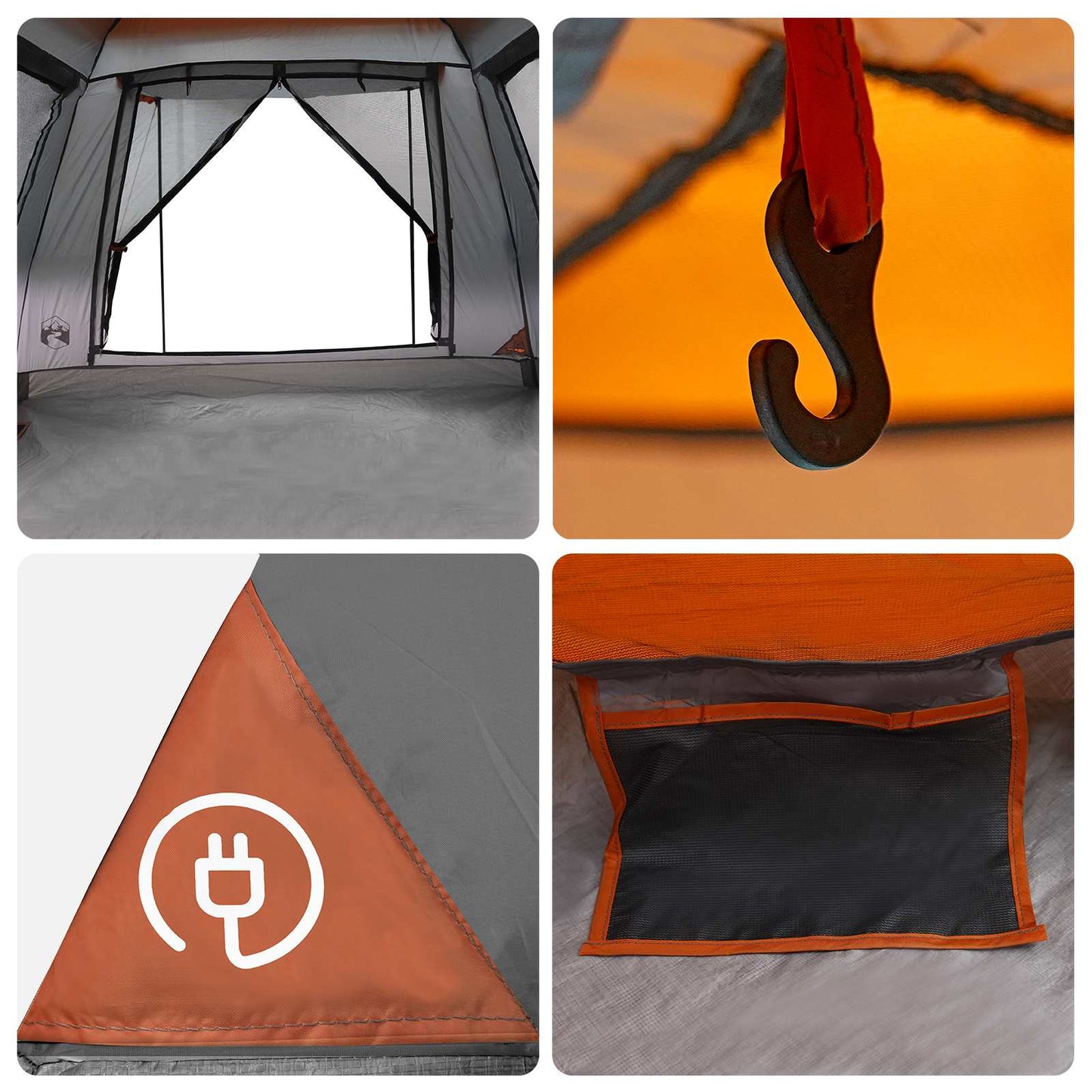 Instant Tent with Rainfly 3-Person Quick-Release 185T Polyester