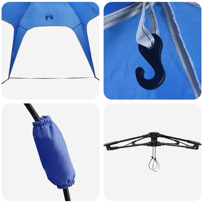 Instant Tent 4-Person Quick-Release Azure Blue 185T Polyester