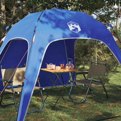 Instant Tent 4-Person Quick-Release Azure Blue 185T Polyester