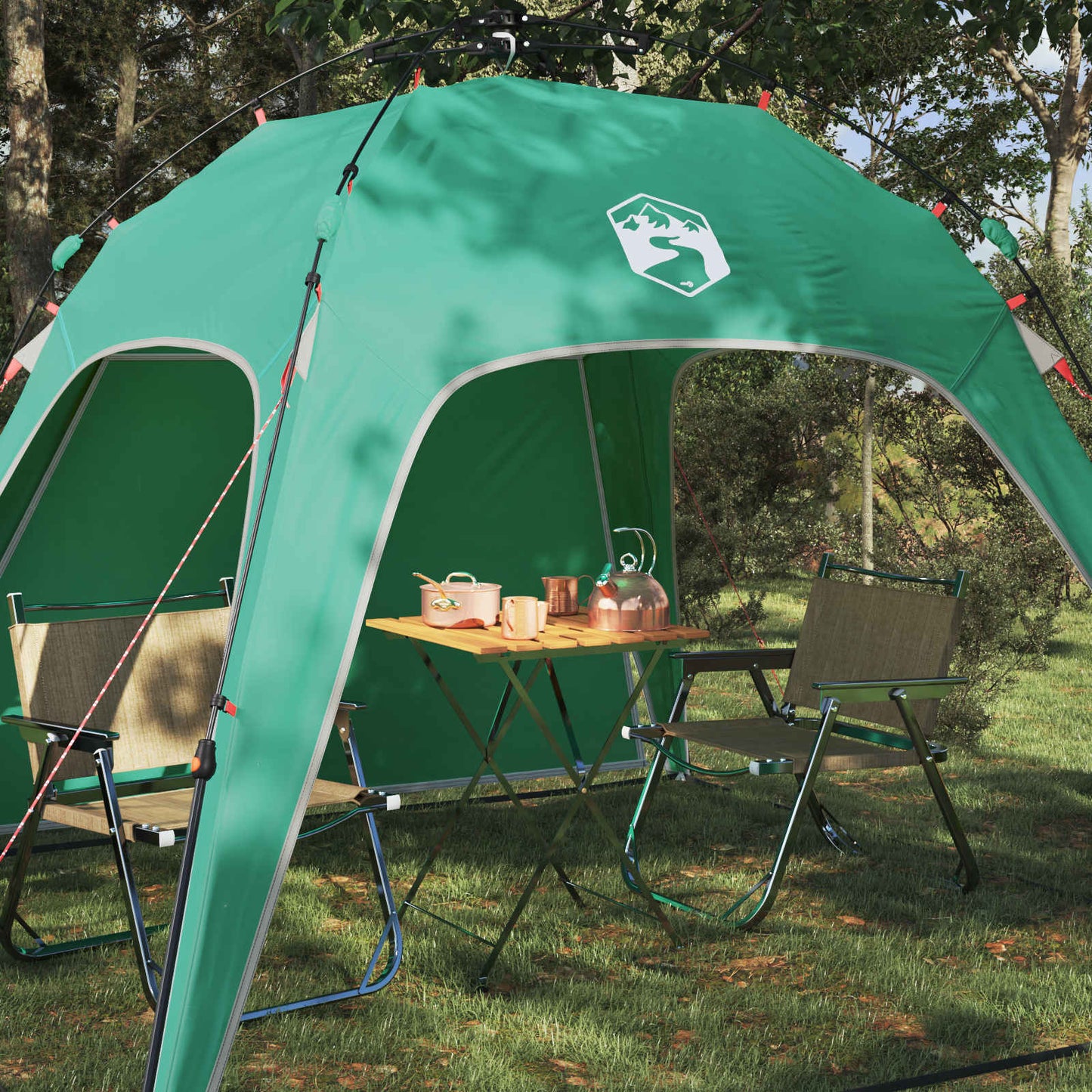 Instant Tent 4-Person Quick-Release Sea Green 185T Polyester