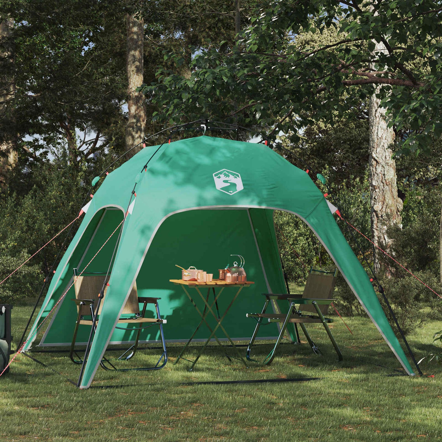 Instant Tent 4-Person Quick-Release Sea Green 185T Polyester