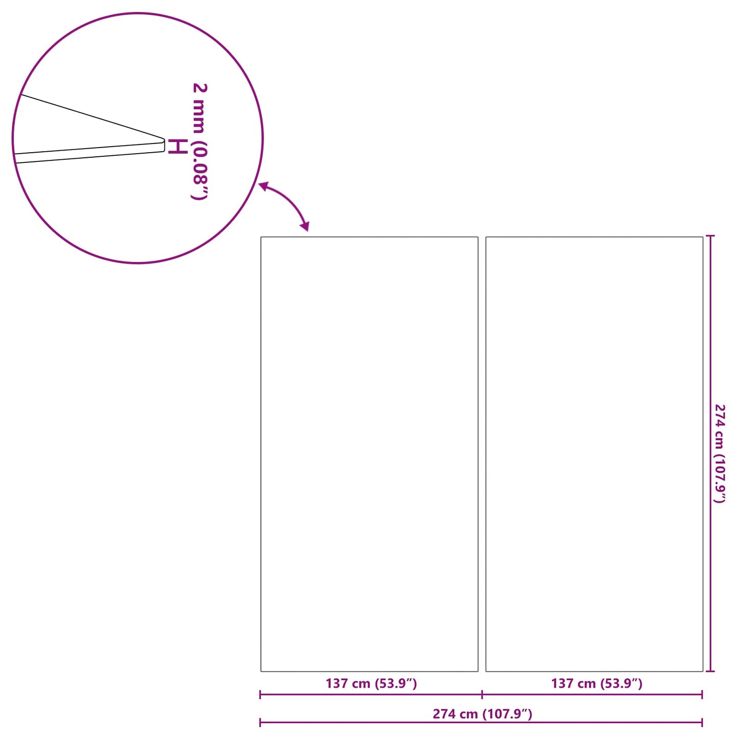 Pool Ground Sheet Light Grey 274 x 274 x 0.1 cm