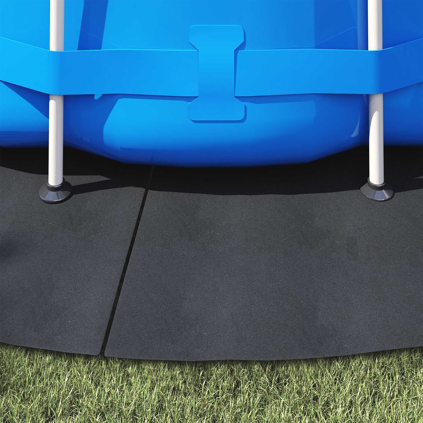 Pool Ground Sheet Folding Black Ø 428 cm Non-woven Fabric