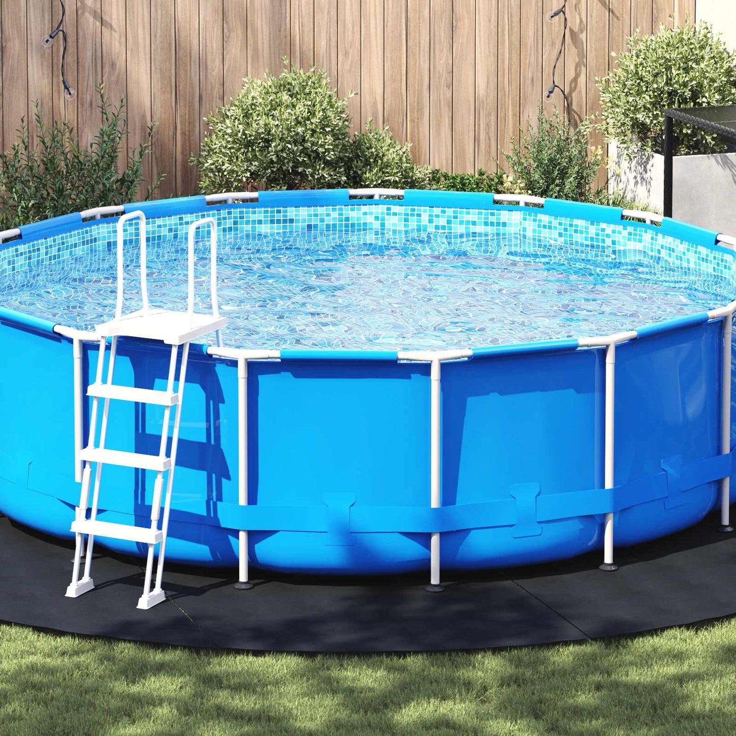 Pool Ground Sheet Folding Black Ø 500 cm Non-woven Fabric