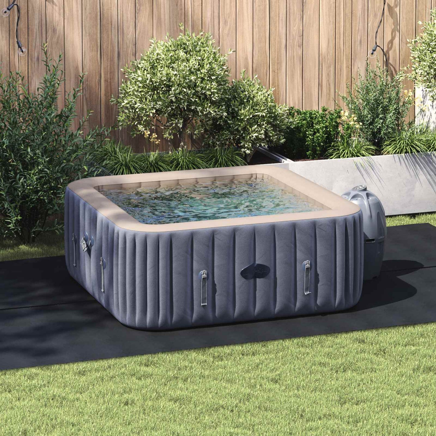 Pool Ground Sheet Black 420 x 220 x 0.1 cm Non-woven Fabric