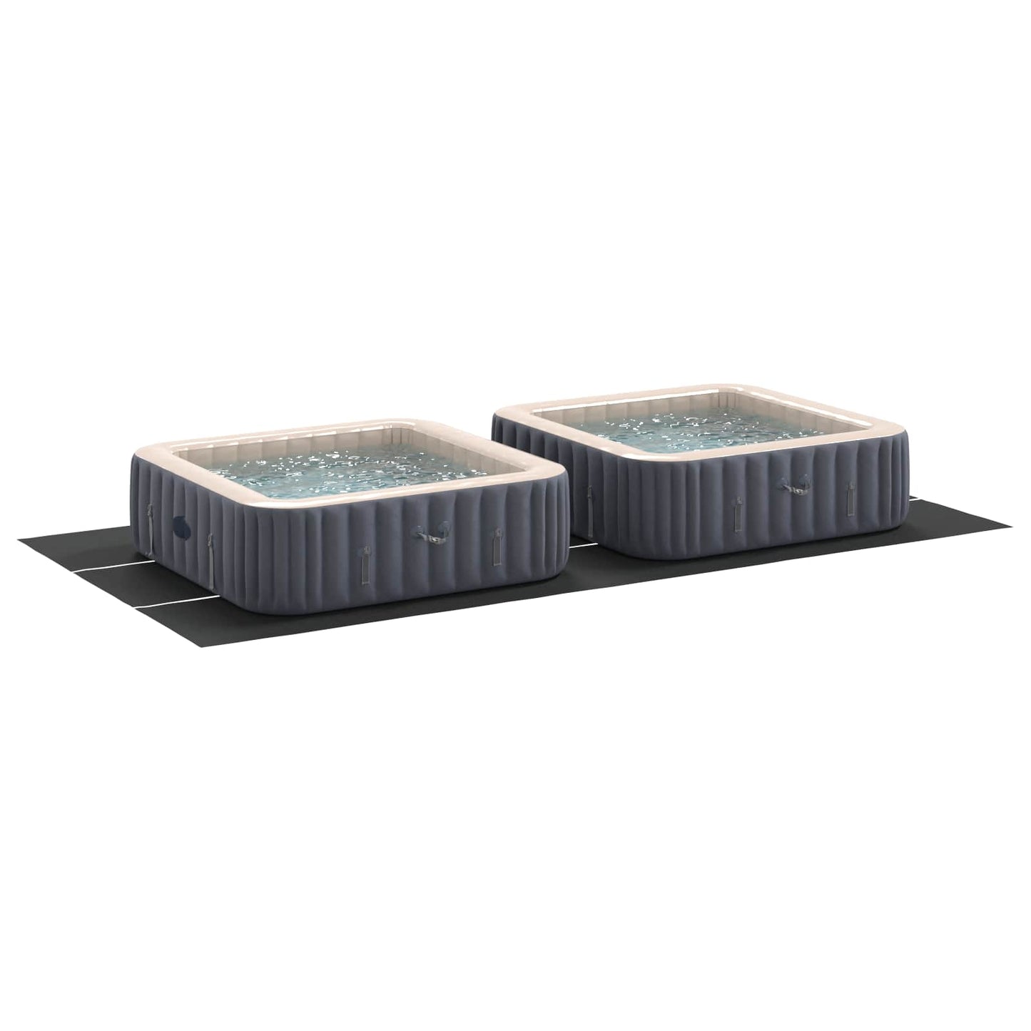 Pool Ground Sheet Black 640 x 321 x 0.1 cm Non-woven Fabric