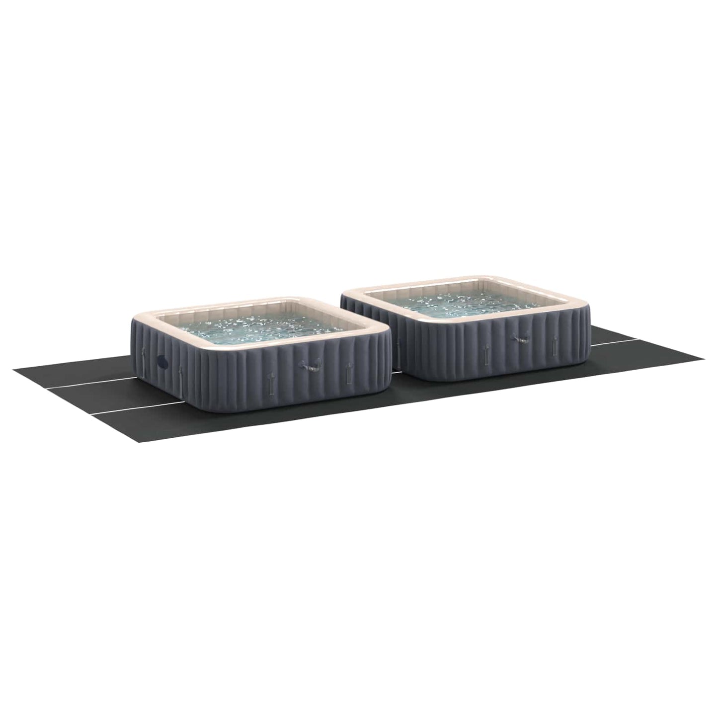 Pool Ground Sheet Black 750 x 372 x 0.1 cm Non-woven Fabric