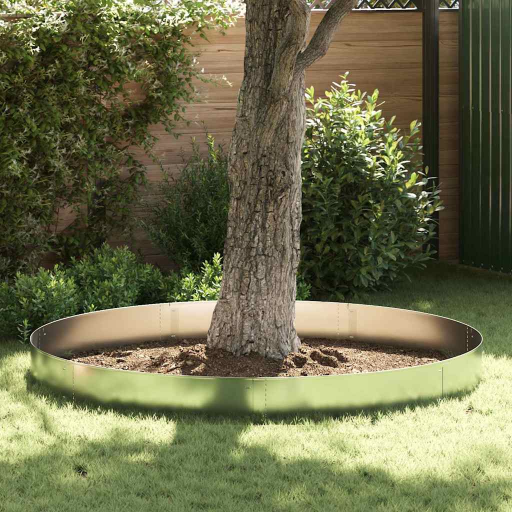 Lawn Edgings 5 pcs Silver 100 x 25 x 0.07 cm Galvanised Steel