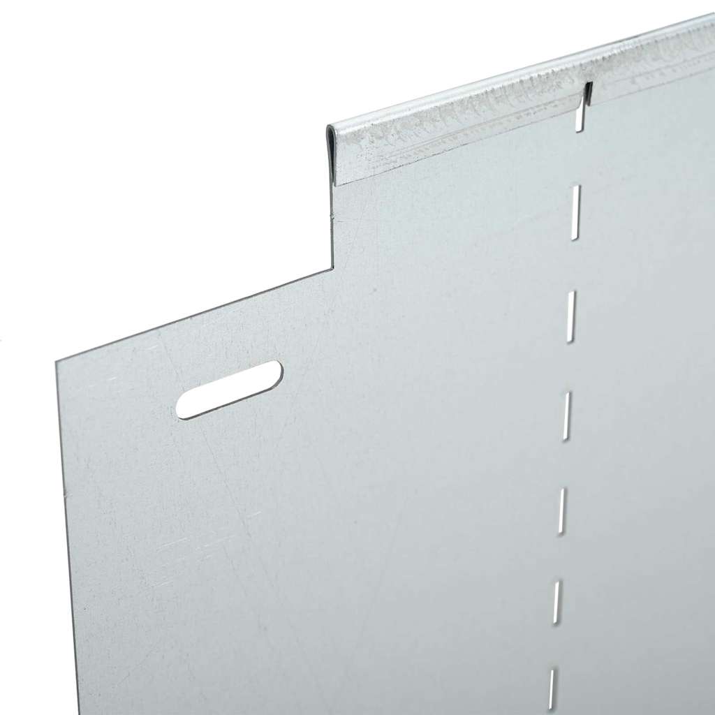 Lawn Edgings 10 pcs Silver 100 x 25 x 0.07 cm Galvanised Steel