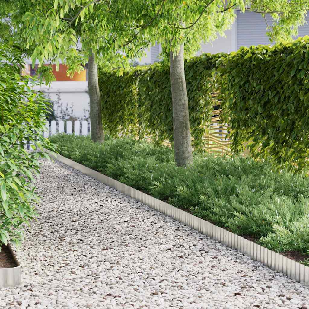 Lawn Edge Silver 1000 x 15 x 0.03 cm Galvanized Steel