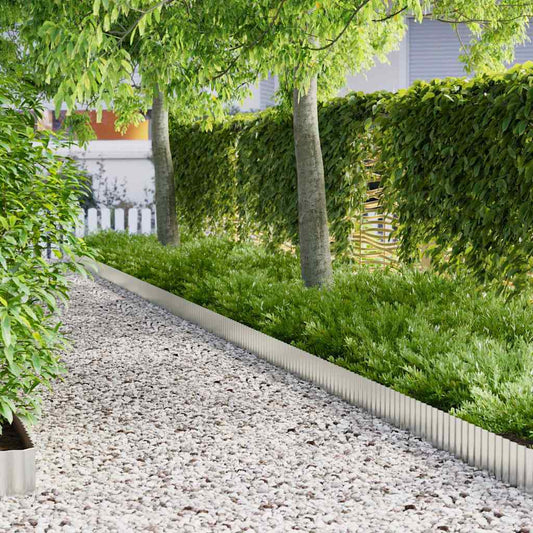 Lawn Edge 1000 x 20 x 0.03 cm Galvanized Steel Silver