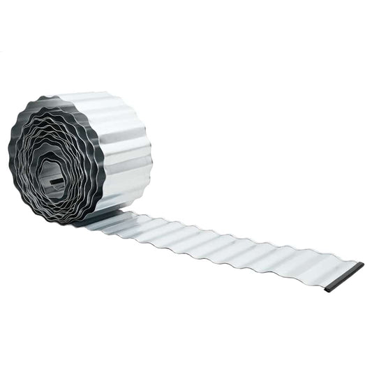 Lawn Edge 1000 x 20 x 0.03 cm Galvanized Steel Silver