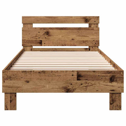 Bed Frame Old Wood 203 x 95 x 70 cm Engineered Wood