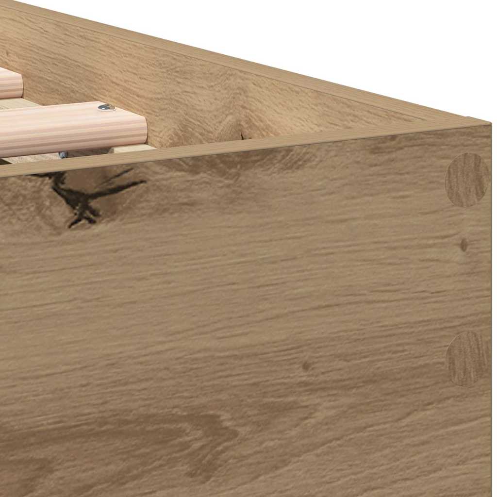 Bed Frame Artisan Oak 203 x 95 x 70 cm Engineered Wood