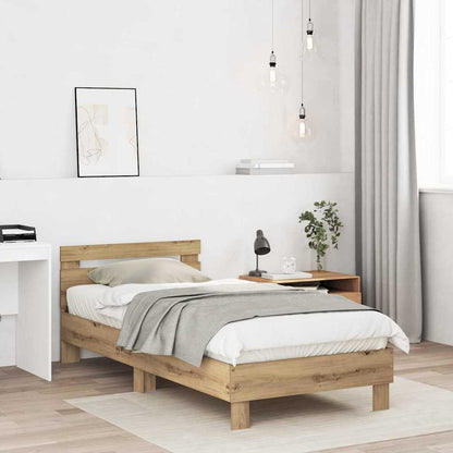 Bed Frame Artisan Oak 203 x 95 x 70 cm Engineered Wood