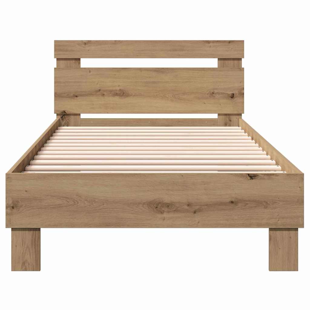 Bed Frame Artisan Oak 203 x 95 x 70 cm Engineered Wood