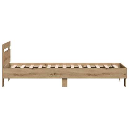 Bed Frame Artisan Oak 203 x 95 x 70 cm Engineered Wood