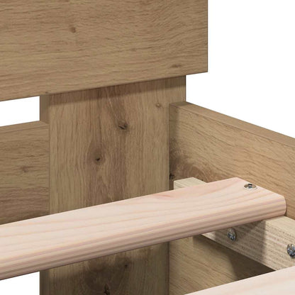 Bed Frame Artisan Oak 193 x 95 x 88 cm Engineered Wood