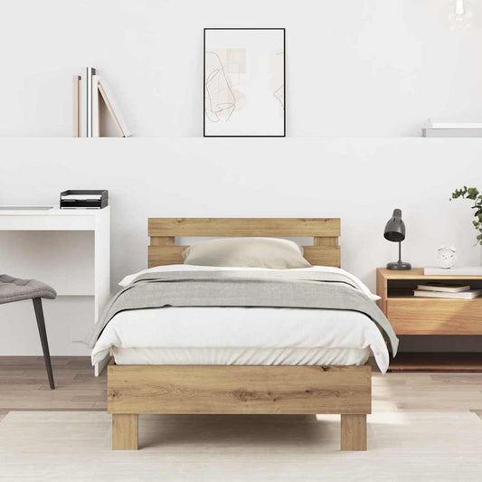 Bed Frame Artisan Oak 193 x 95 x 88 cm Engineered Wood