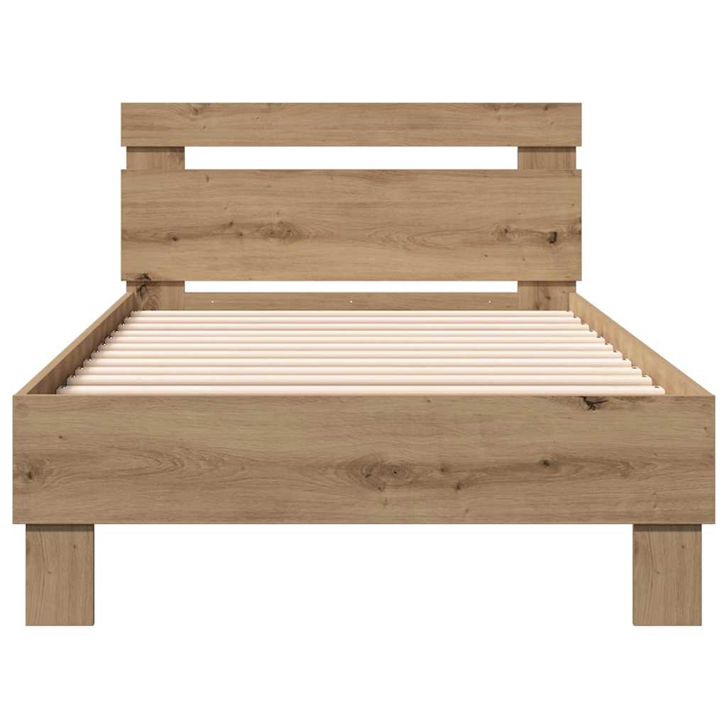 Bed Frame Artisan Oak 193 x 95 x 88 cm Engineered Wood