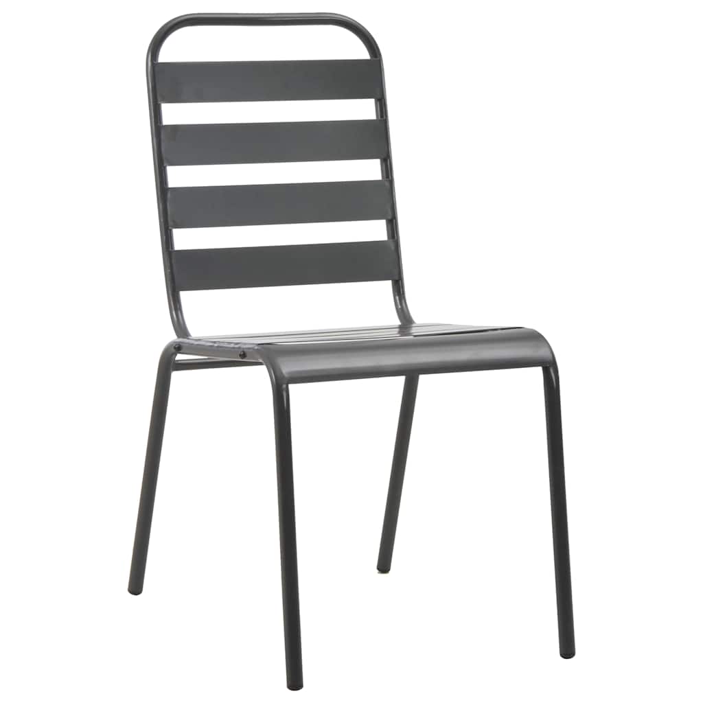 Garden Dining Set 7 pcs Anthracite Powder-coated Steel