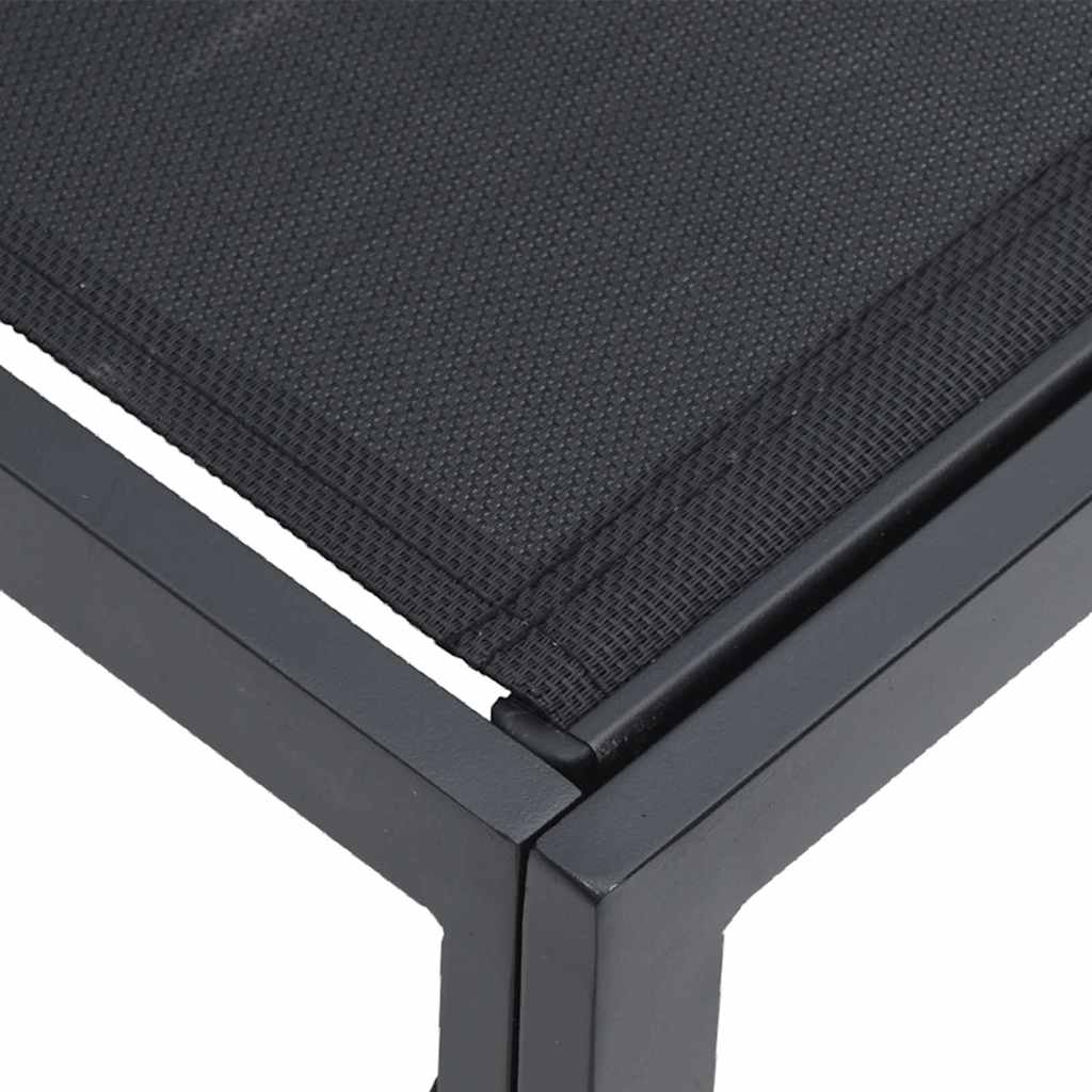 Garden Sofa Set 4 pcs Black Aluminium