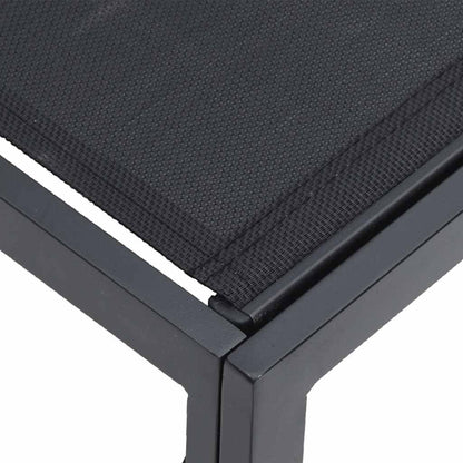 Garden Sofa Set 4 pcs Black Aluminium