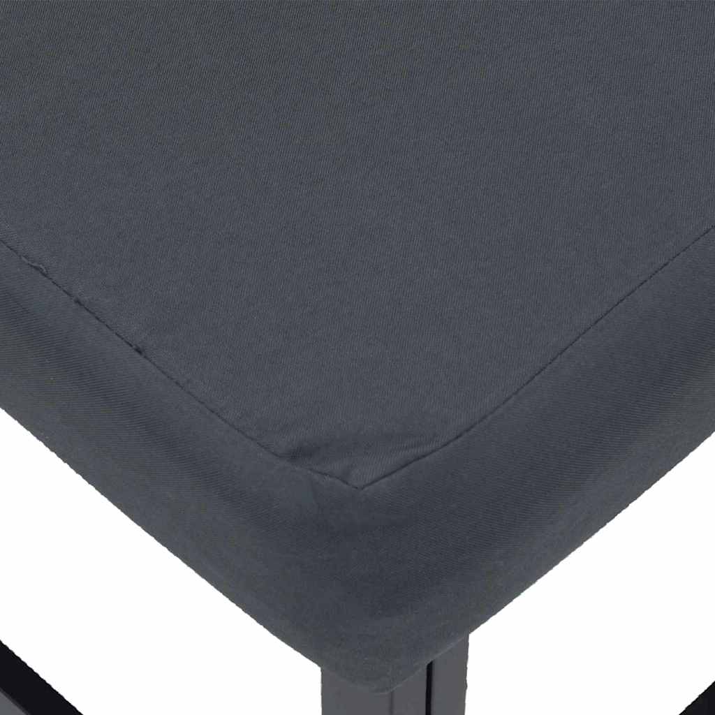 Garden Sofa Set with Cushion 4 pcs Black Aluminium