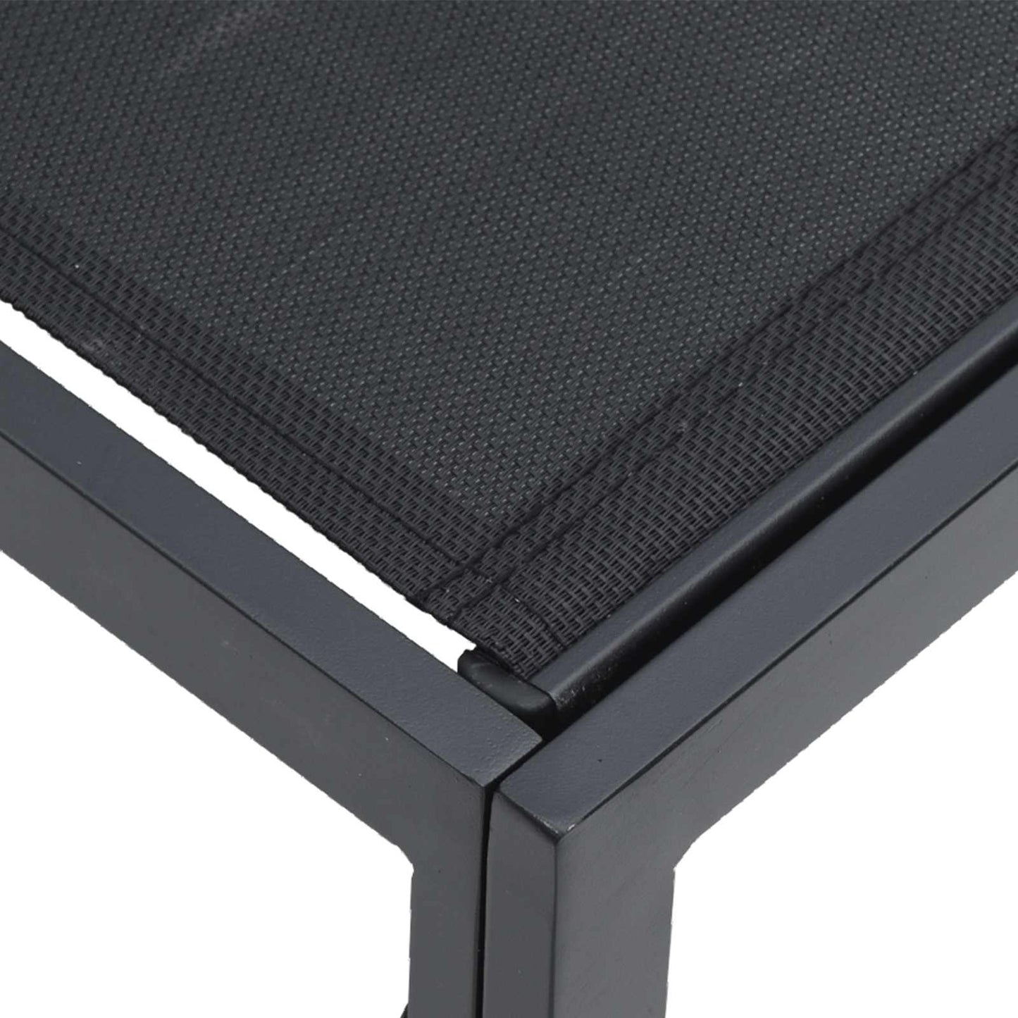 Garden Sofa Set 5 pcs Black Aluminium