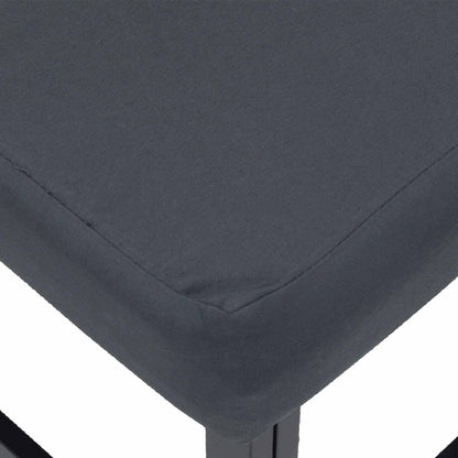 Garden Sofa Set with Cushion 9 pcs Black Steel