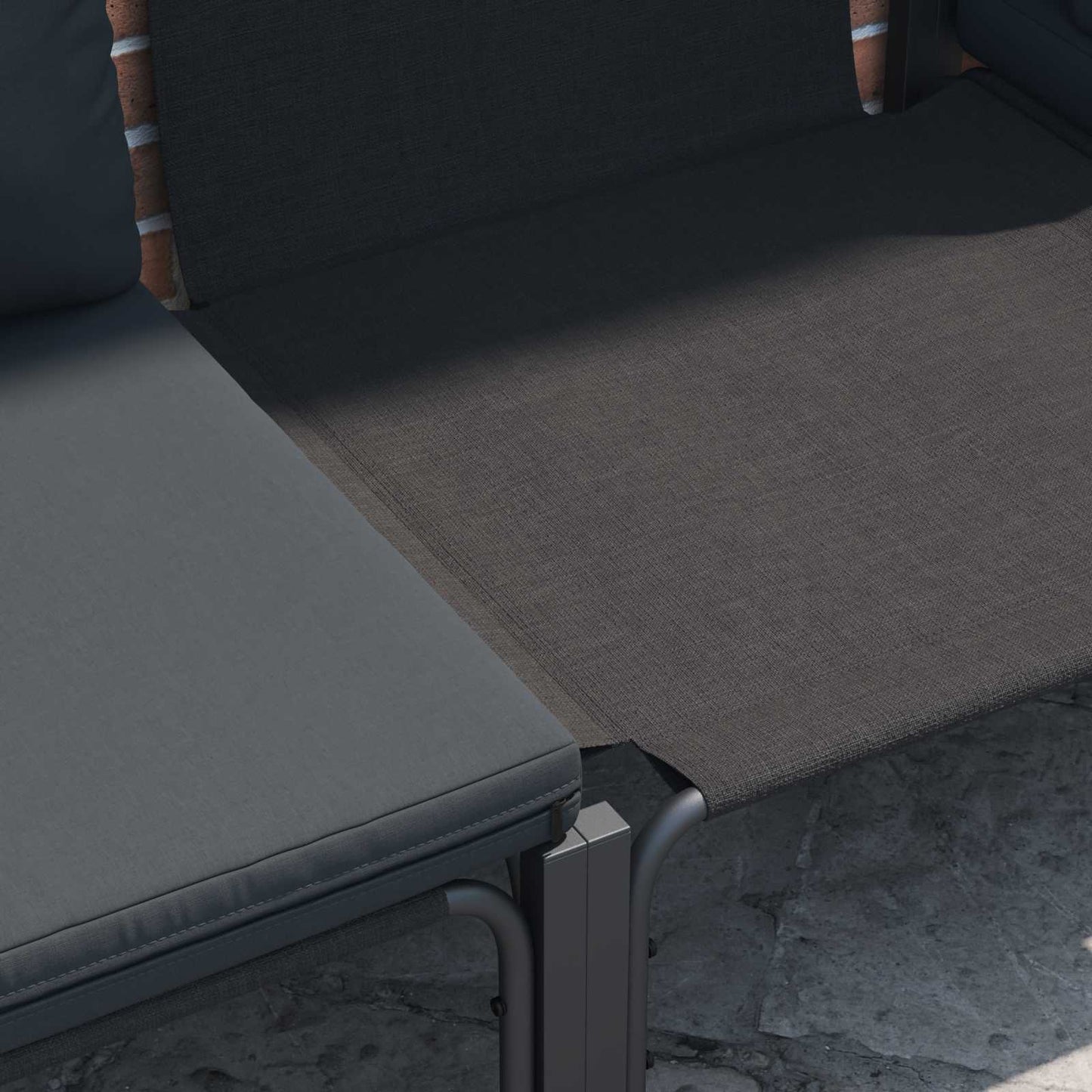 Garden Sofa Set with Cushion 6 pcs Anthracite Steel