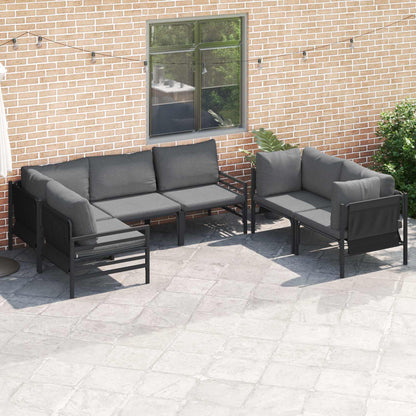 Garden Sofa Set with Cushion 6 pcs Anthracite Steel