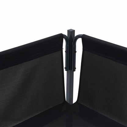 Garden Sofa Set with Cushion 6 pcs Black Steel