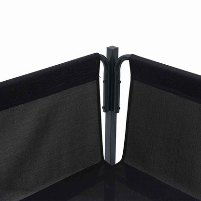 Garden Sofa Set with Cushion 12 pcs Black Steel