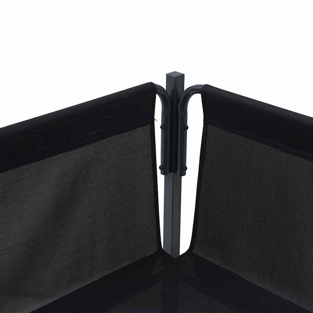 Garden Sofa Set with Cushion 12 pcs Black Steel