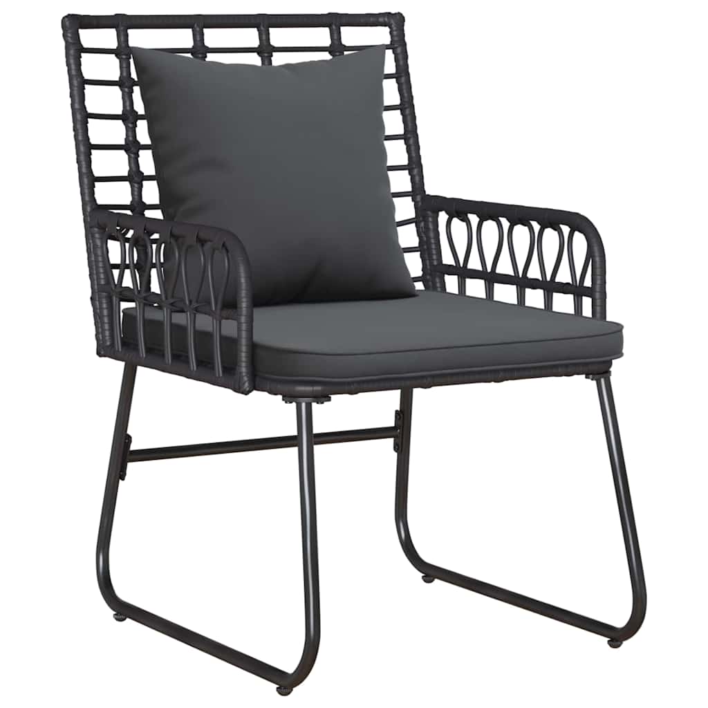 Garden Furniture Set 4 pcs Black and Anthracite Poly Rattan